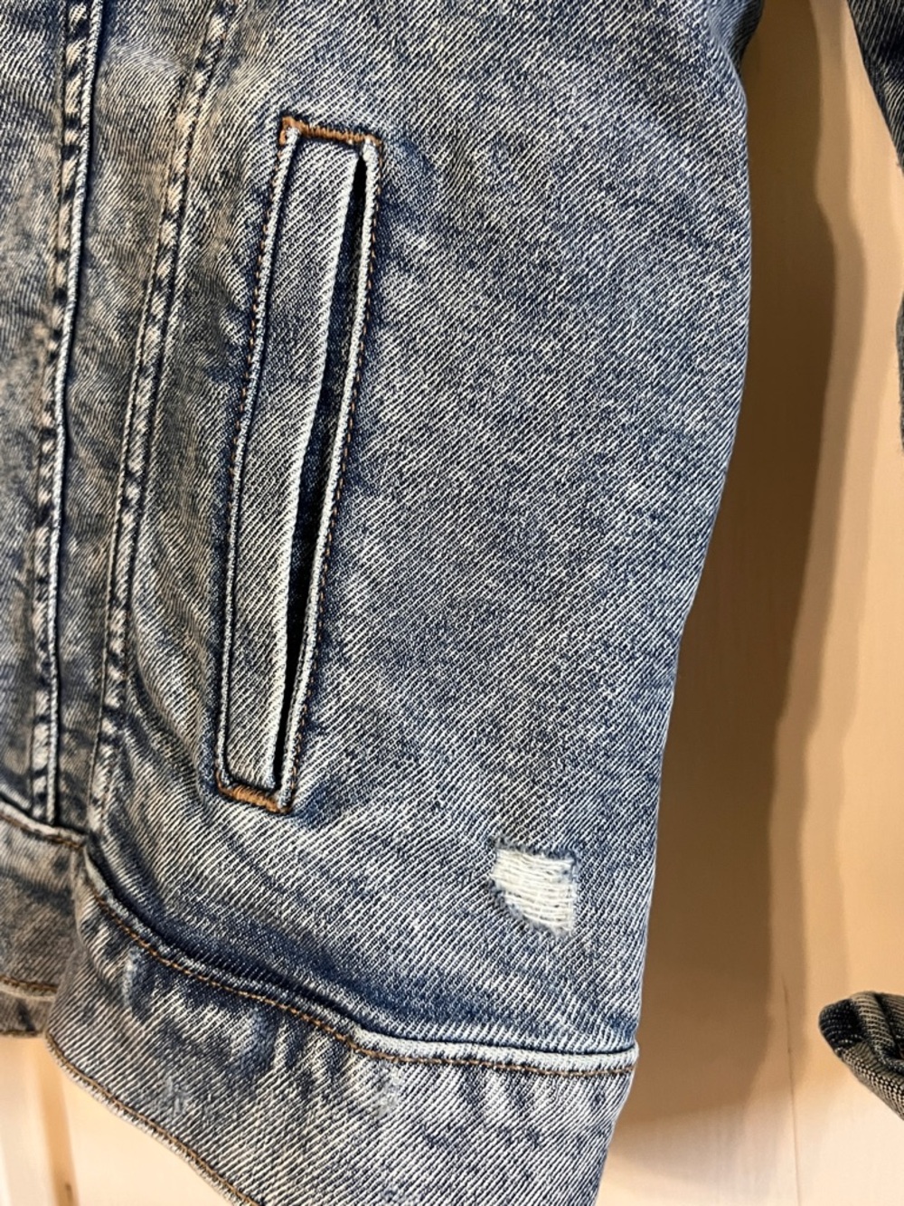 Sonoma Faded Blue Acid Wash Denim Jacket - Picture 3 of 10